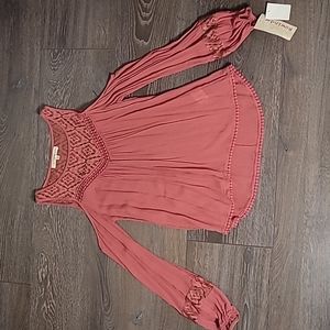NWT Rewind Coral Blouse size xs